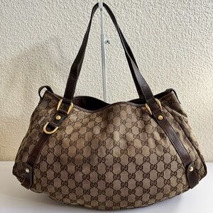 Gucci Brown Monogram Tote Bag
